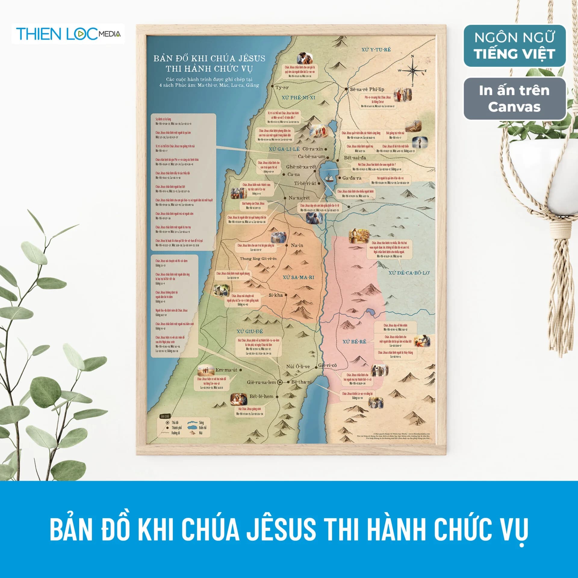 Bản đồ khi Chúa Jêsus thi hành chức vụ