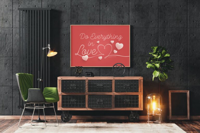 Mẫu thiết kế câu Kinh Thánh treo tường - I Cô-rinh-tô 16:14 (Tiếng Anh)