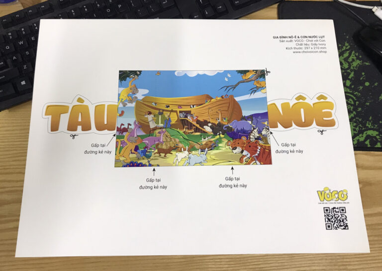 Thị cụ hình gấp Gia đình Nô-ê và cơn nước lụt